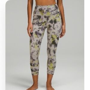 Lululemon Align High Rise Crop 21” in Radical Tie Dye Mauve Grey Multi Color 8